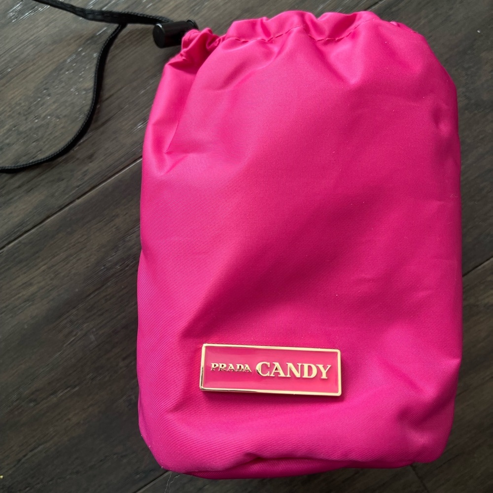 Prada Pink Nylon Small Cosmetic Bag Soft Satin-Like Finish